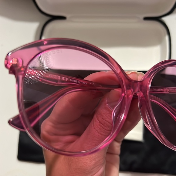 Authentic Gucci Sunglasses Barbie pink oversized round iconic celebrity retro 💕 - Picture 14 of 17